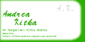 andrea kitka business card